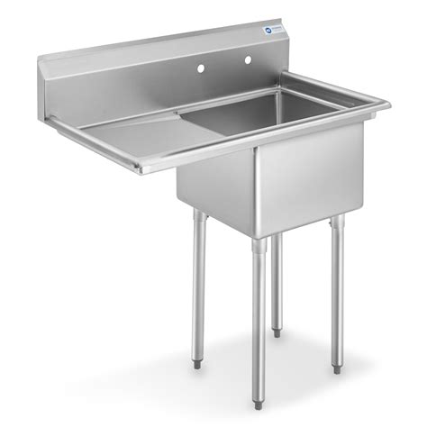 stainless commercial deep single sink